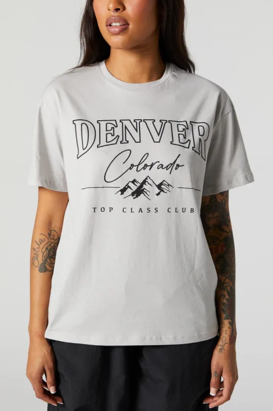 Denver Colorado Graphic Boyfriend T-Shirt sold by Charlotte Russe