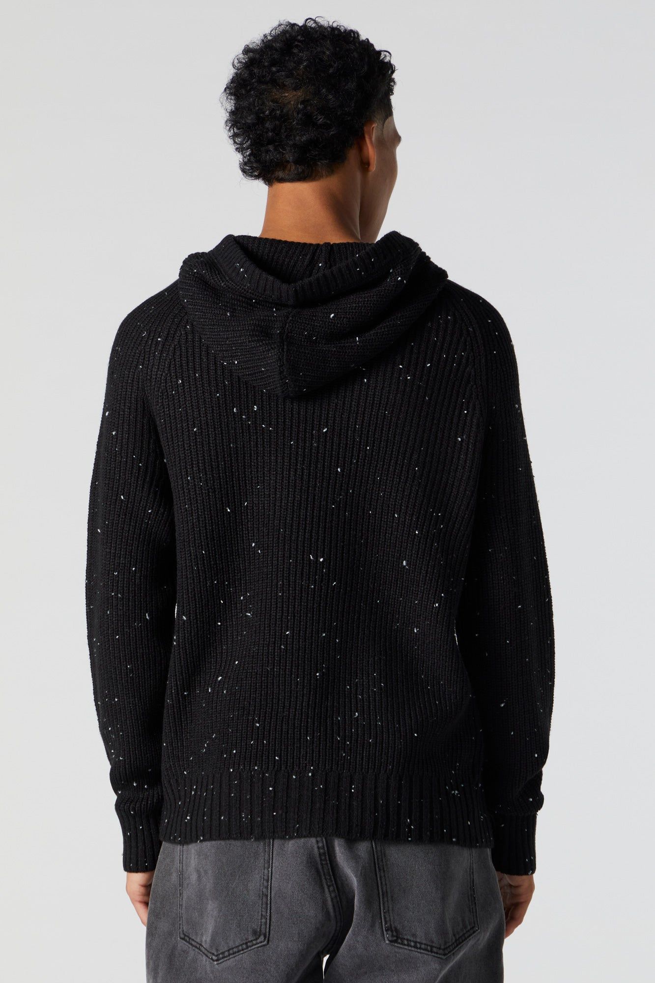 Speckled Knit Hoodie sold by Charlotte Russe product image thumbnail 5