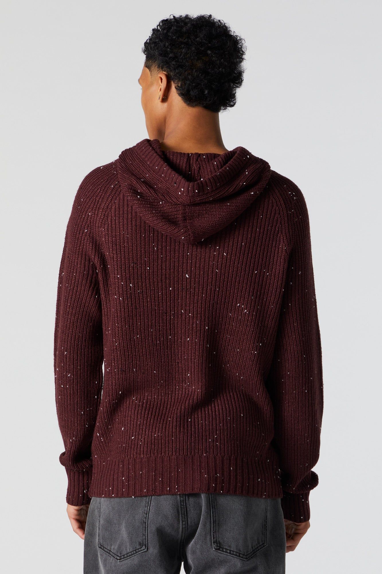 Speckled Knit Hoodie sold by Charlotte Russe product image thumbnail 3