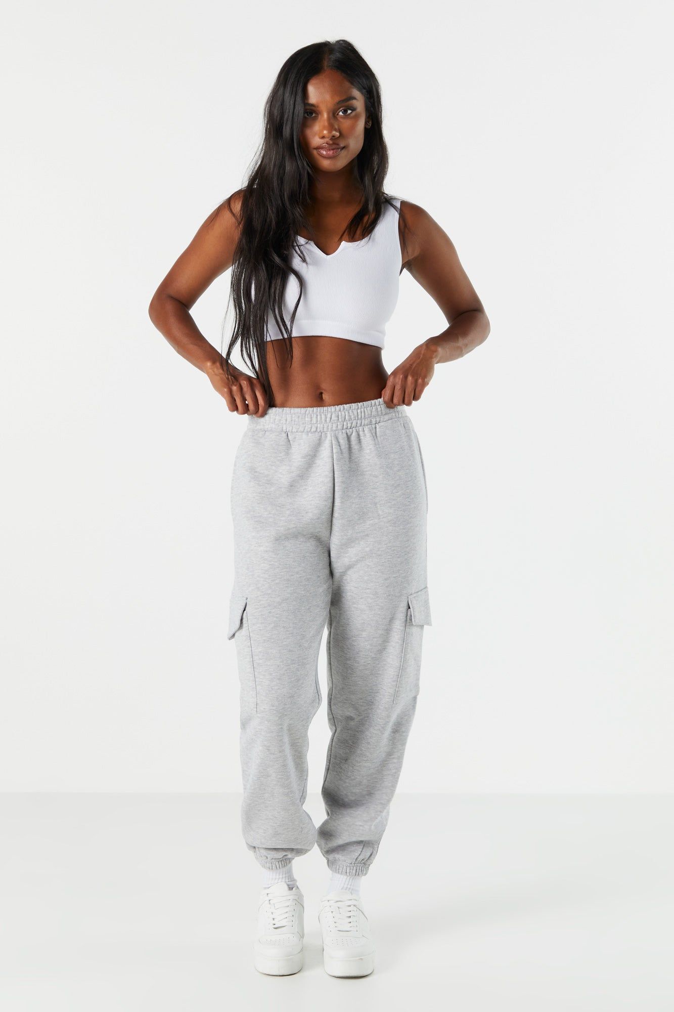 Fleece Cargo Jogger sold by Charlotte Russe product image thumbnail 2