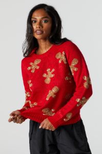 Gingerbread Knit Xmas Sweater sold by Charlotte Russe