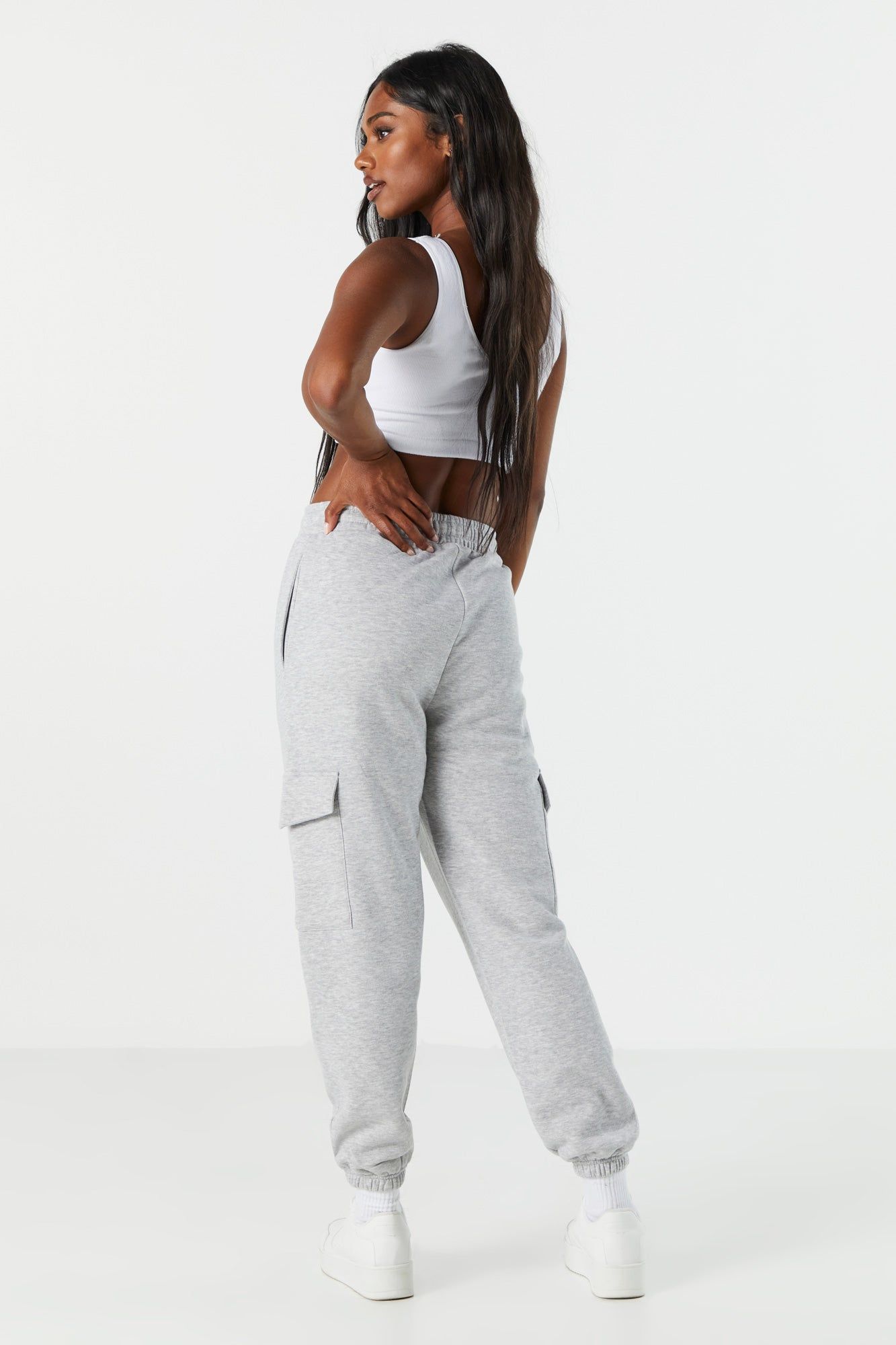 Fleece Cargo Jogger sold by Charlotte Russe product image thumbnail 4