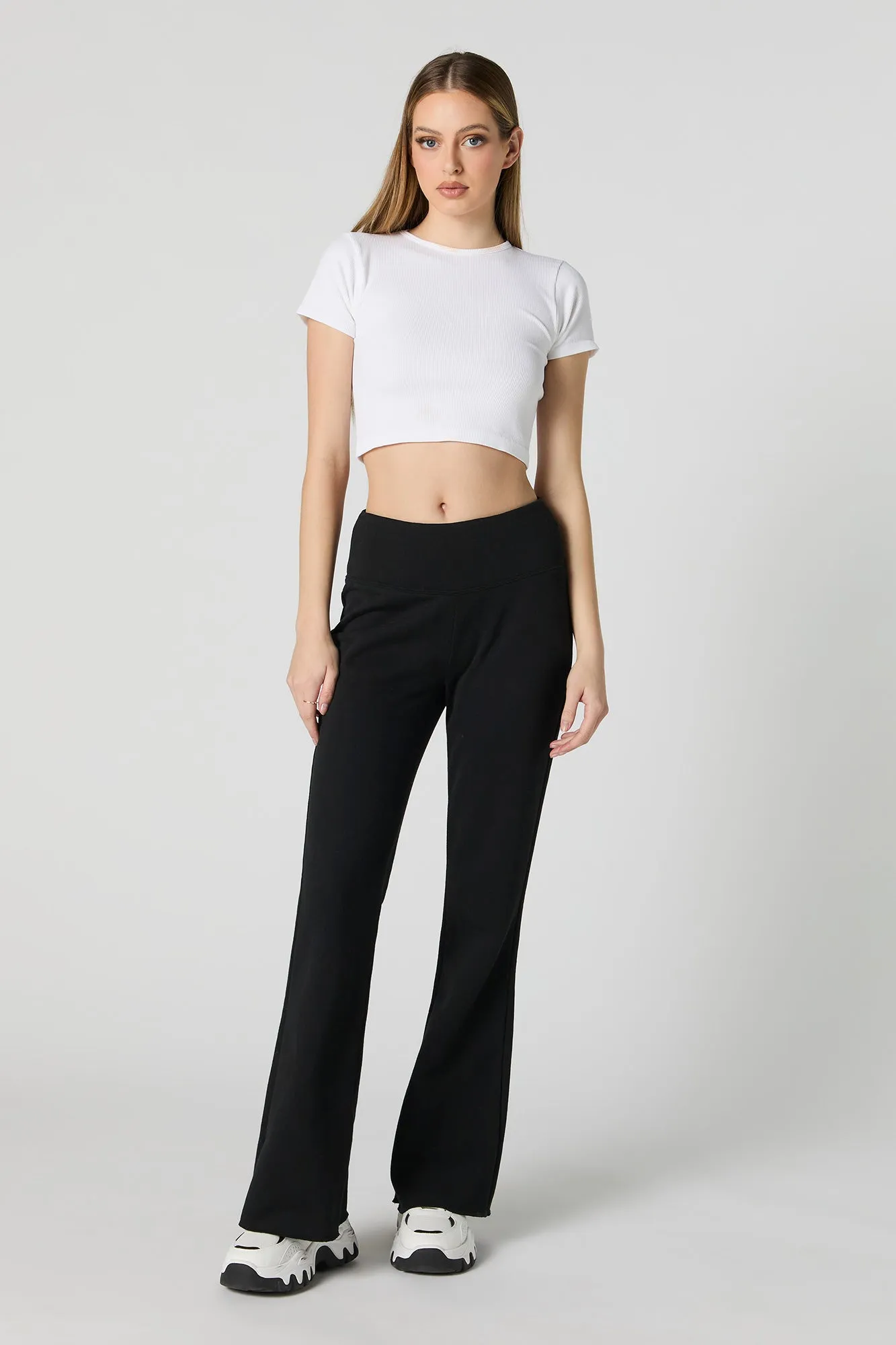 Fleece Flare Sweatpant sold by Charlotte Russe product image thumbnail 4