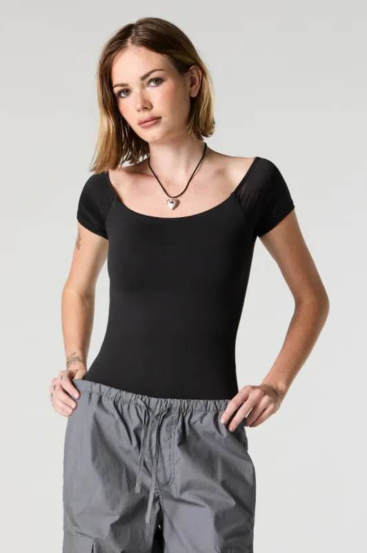 Contour Off Shoulder Bodysuit sold by Charlotte Russe