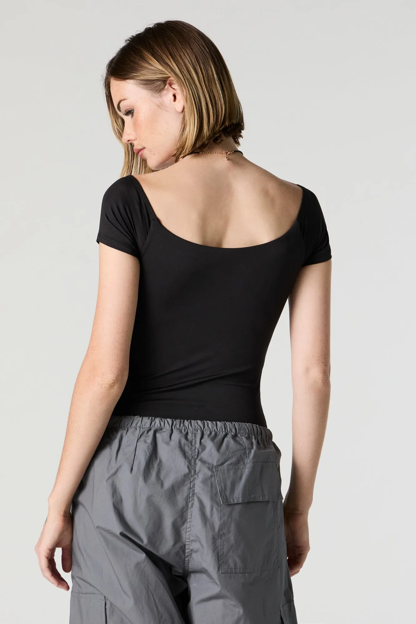 Contour Off Shoulder Bodysuit sold by Charlotte Russe product image thumbnail 4