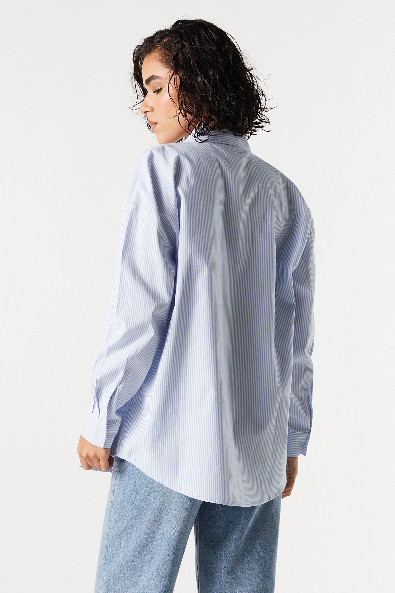 Pinstriped Button-Up Top sold by Charlotte Russe product image thumbnail 5