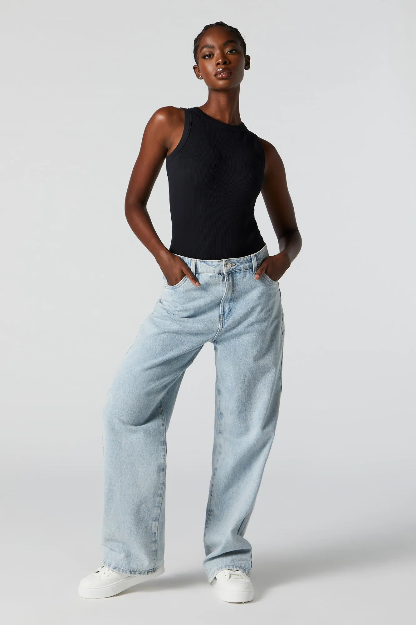 Seamless Ribbed High Neck Bodysuit sold by Charlotte Russe product image thumbnail 3