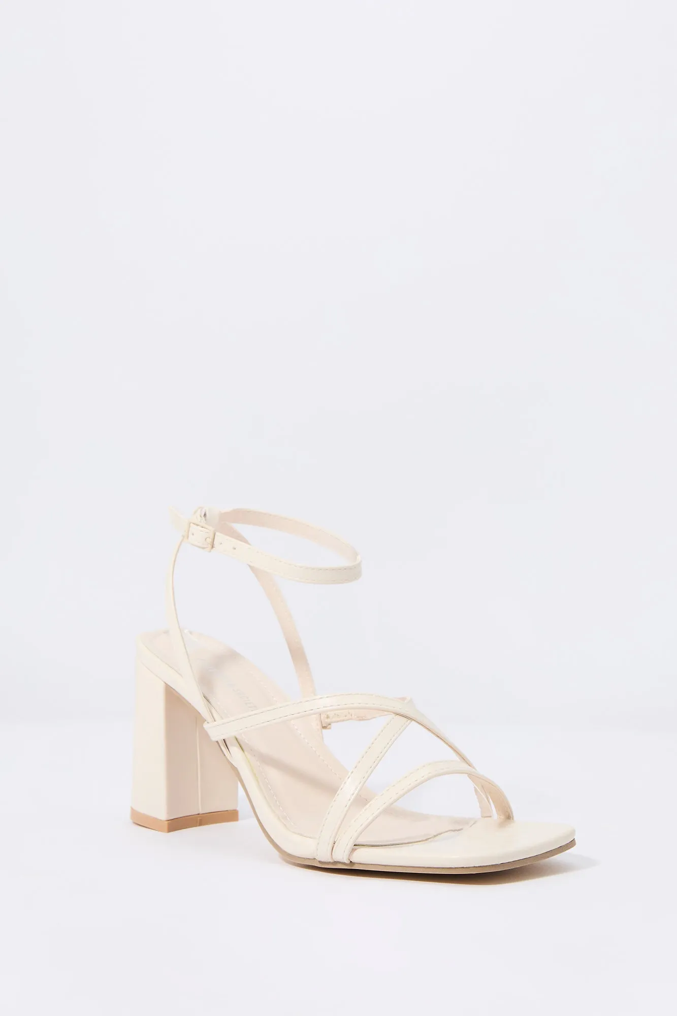 Faux Leather Open Toe Strappy Heel sold by Charlotte Russe product image thumbnail 2