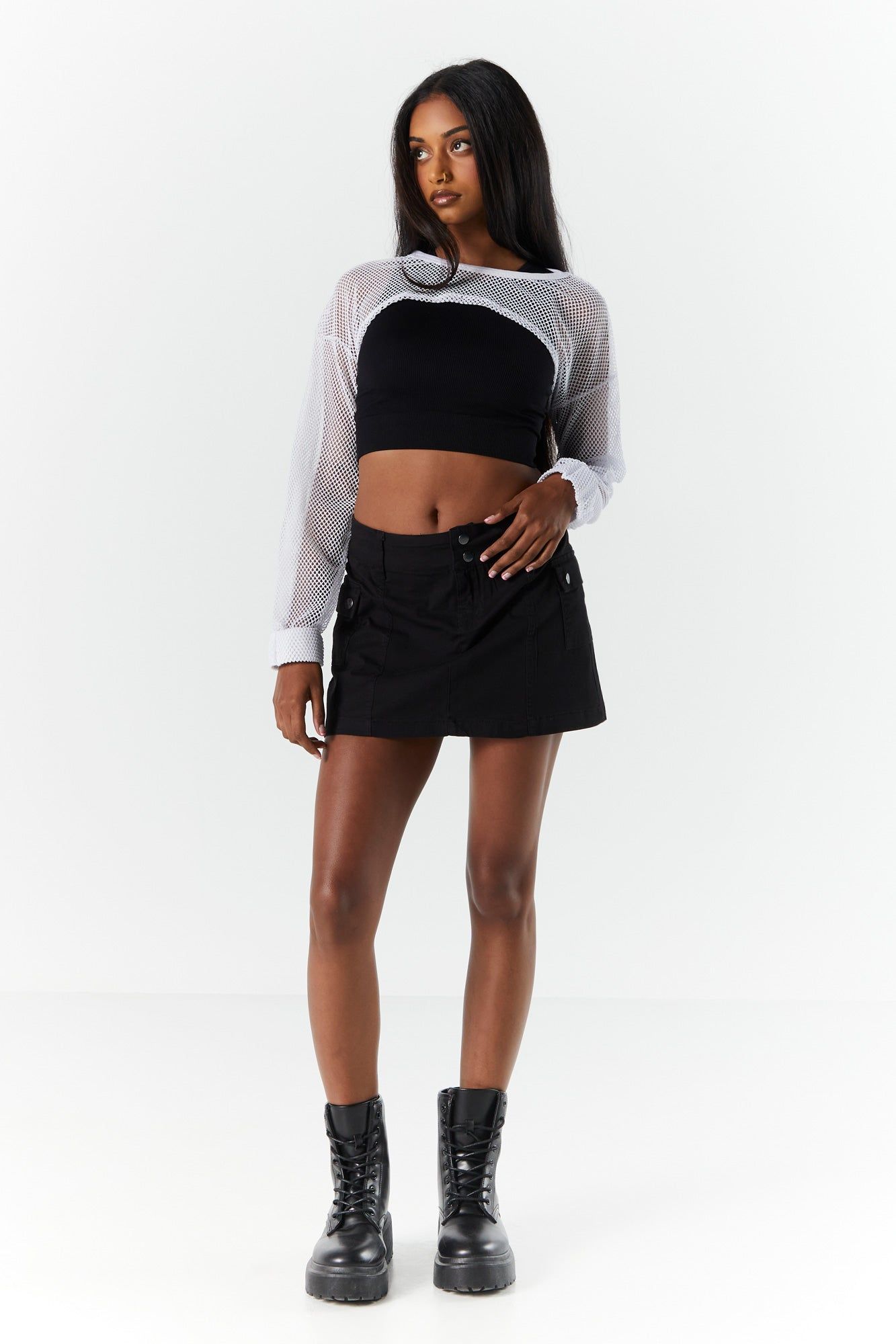 Ultra Cropped Fishnet Shrug sold by Charlotte Russe product image thumbnail 3