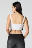Ribbed Square Neck Corset Cropped Tank sold by Charlotte Russe