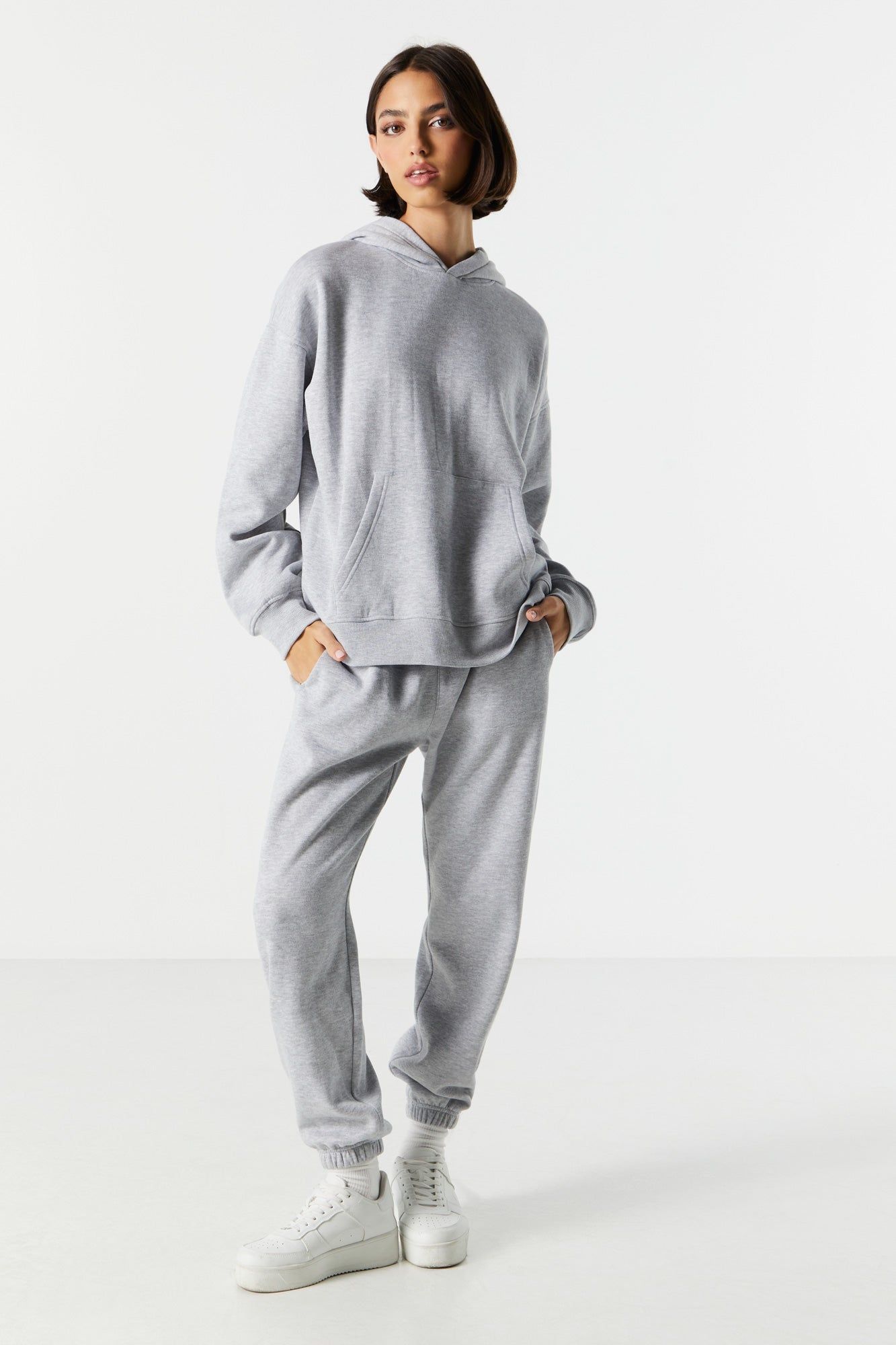 Solid Fleece Jogger sold by Charlotte Russe