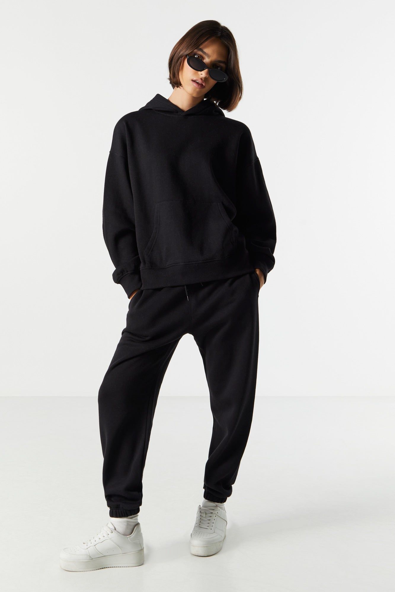 Solid Fleece Jogger sold by Charlotte Russe product image thumbnail 4