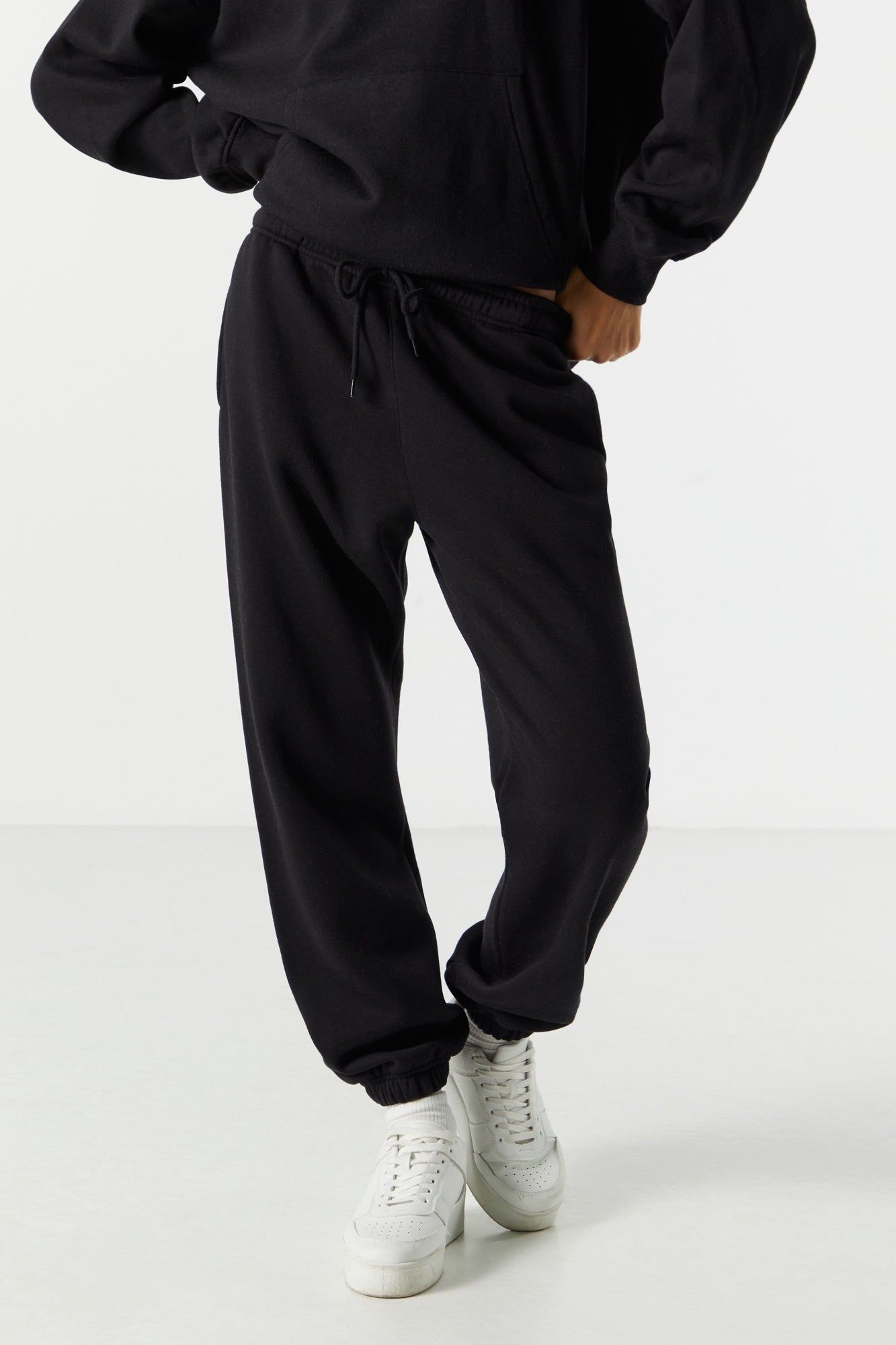 Solid Fleece Jogger sold by Charlotte Russe product image thumbnail 5