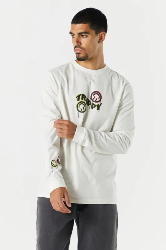Trippy Graphic Long Sleeve Top sold by Charlotte Russe