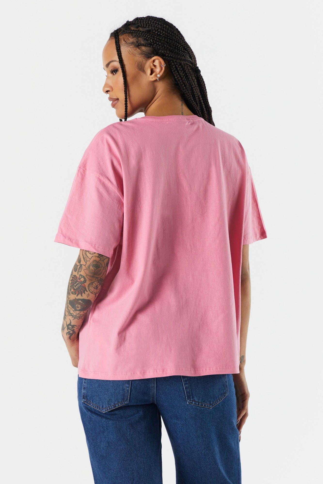 Pink Hello Kitty Graphic Boyfriend T-Shirt sold by Charlotte Russe product image thumbnail 2