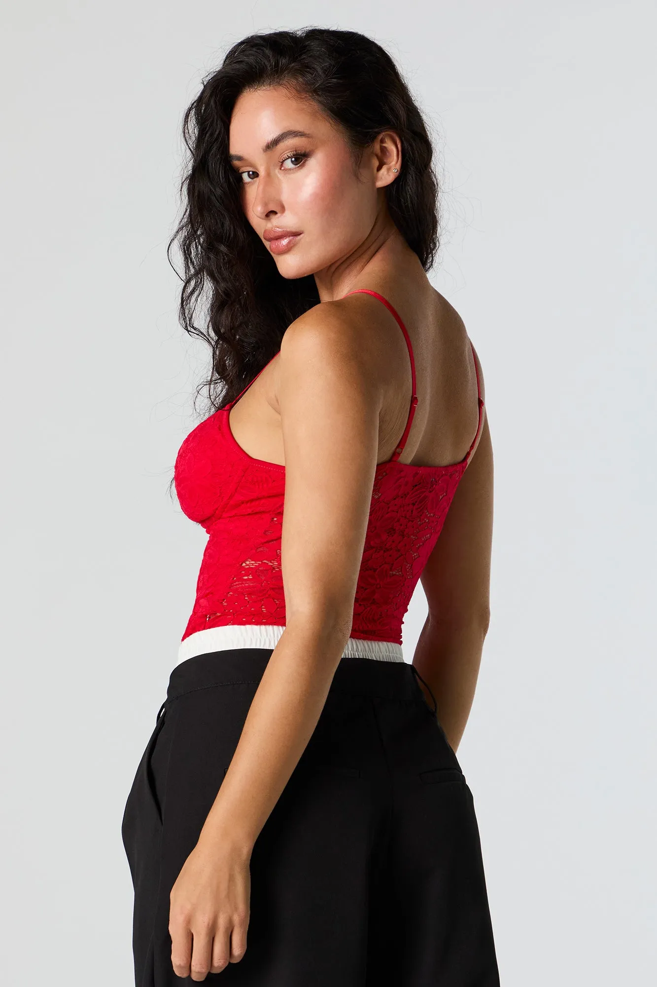 Floral Lace Corset Bodysuit sold by Charlotte Russe product image thumbnail 4