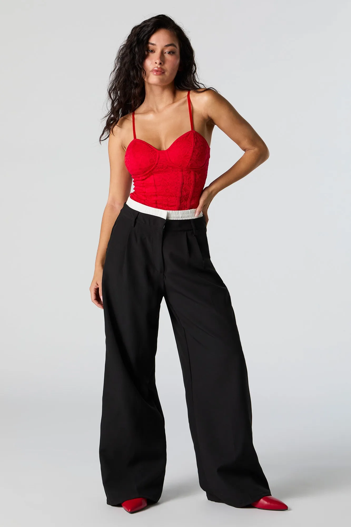 Floral Lace Corset Bodysuit sold by Charlotte Russe product image thumbnail 3