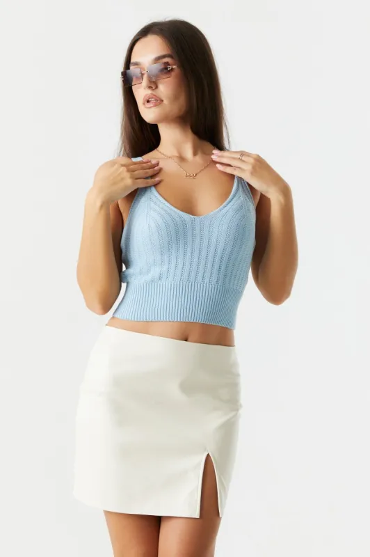 V-Neck Skimmer Knit Tank sold by Charlotte Russe