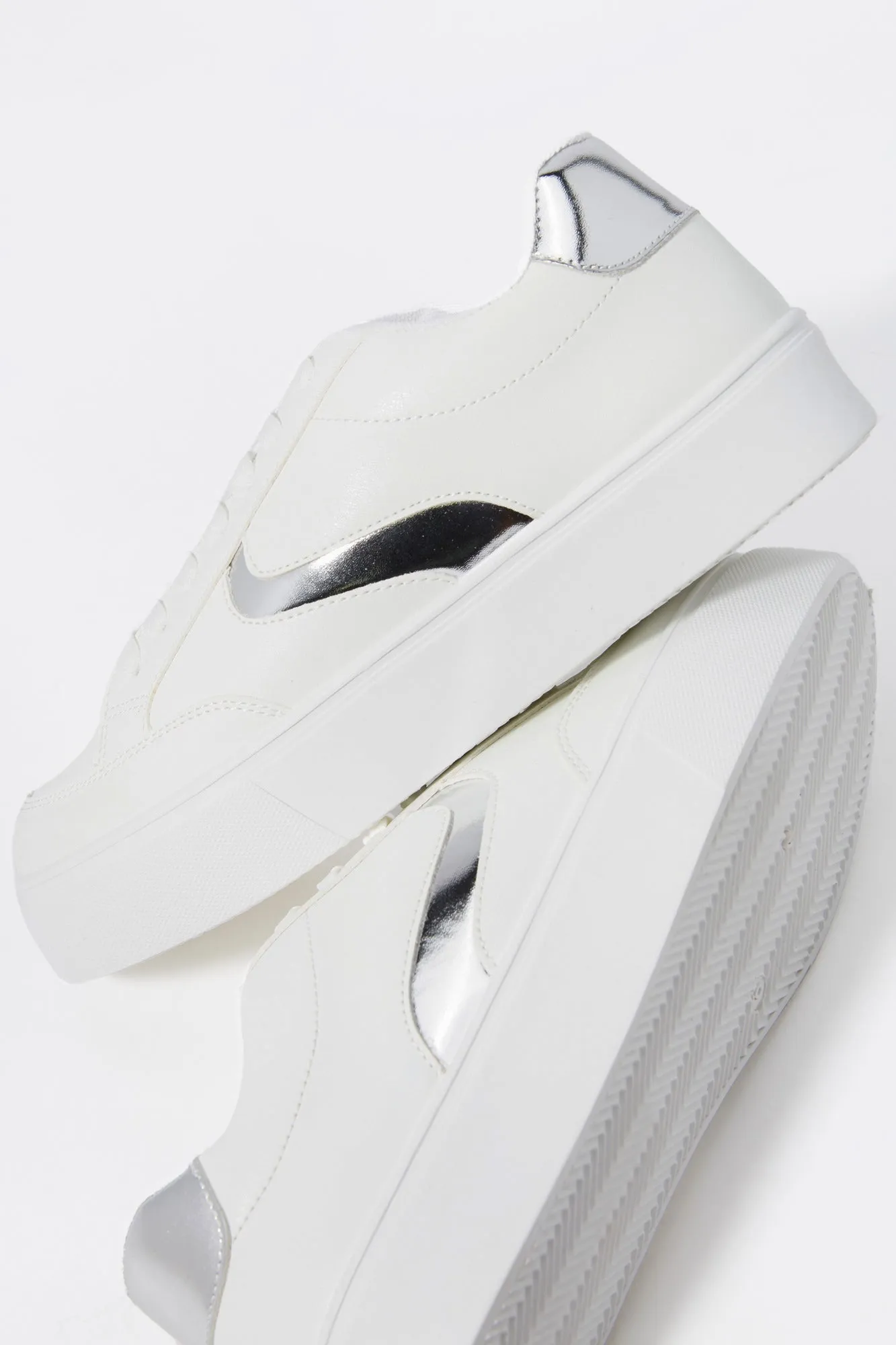 Metallic Lace Up Platform Sneaker sold by Charlotte Russe