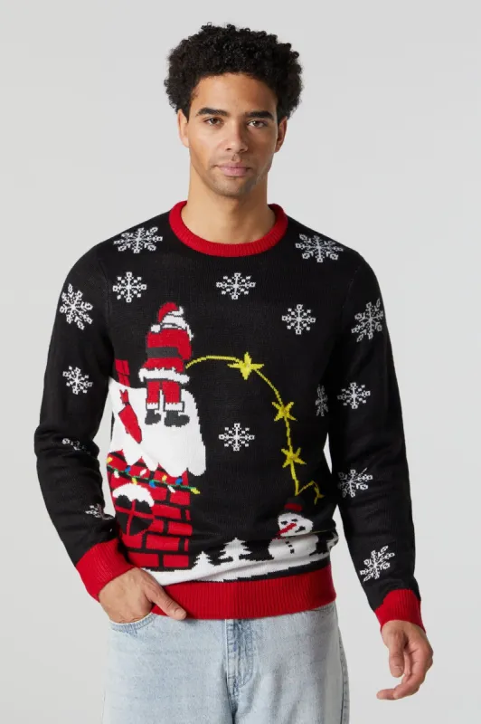 Naughty Santa Ugly Xmas Sweater sold by Charlotte Russe