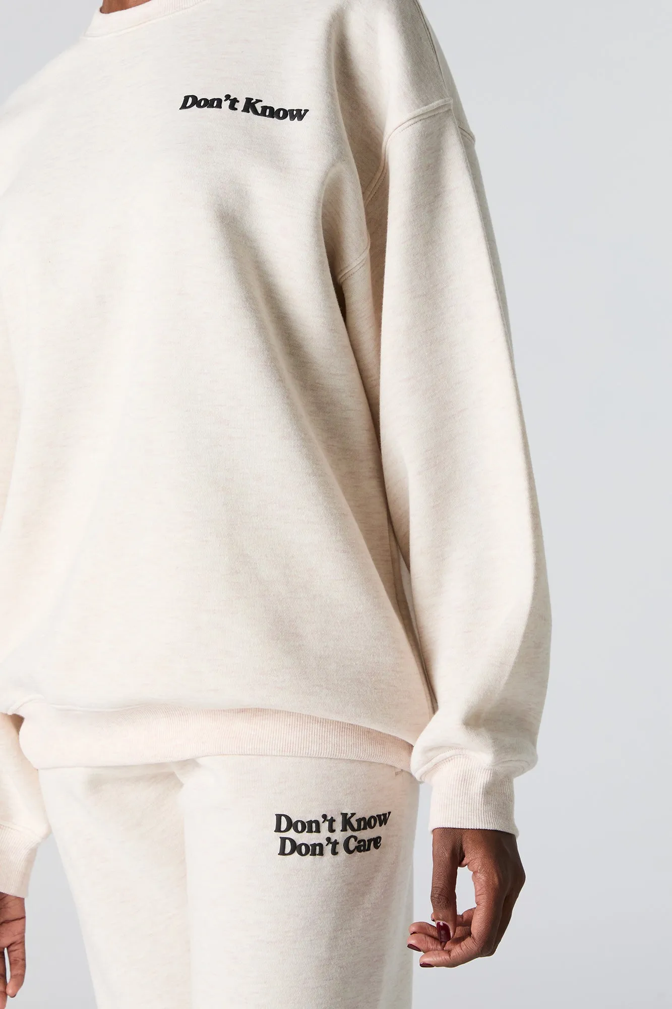 Oversized Graphic Fleece Sweatshirt sold by Charlotte Russe product image thumbnail 4