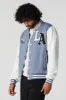 Embroidered Fleece Varsity Jacket sold by Charlotte Russe