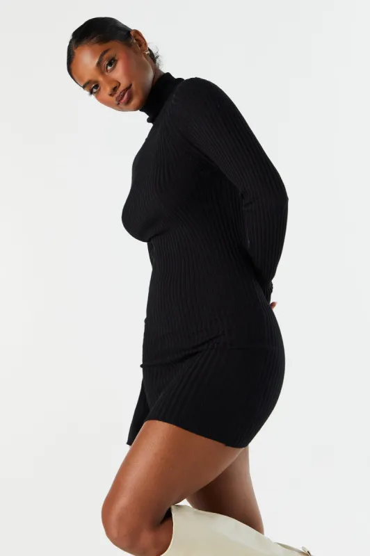 Ribbed Knit Turtleneck Mini Dress sold by Charlotte Russe