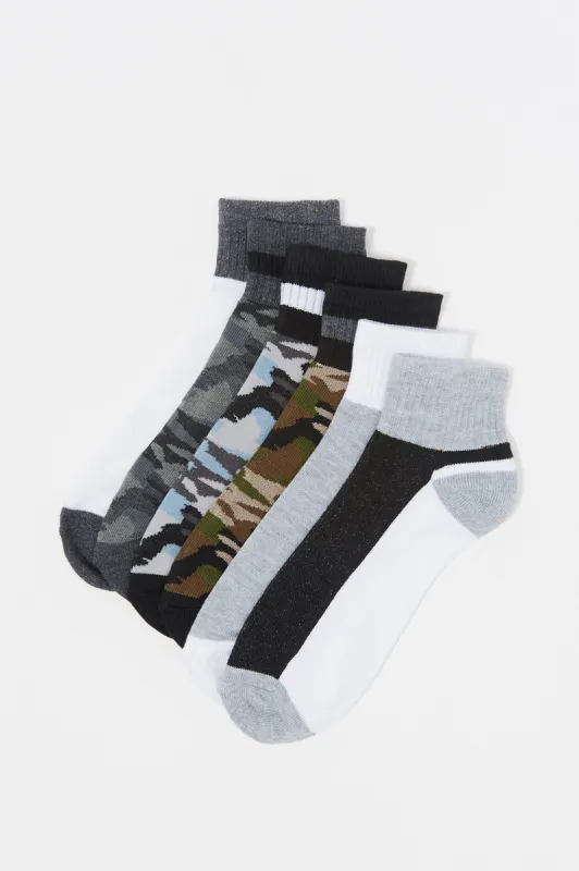 Assorted Camo Print Athletic Ankle Sock (6 Pack) sold by Charlotte Russe