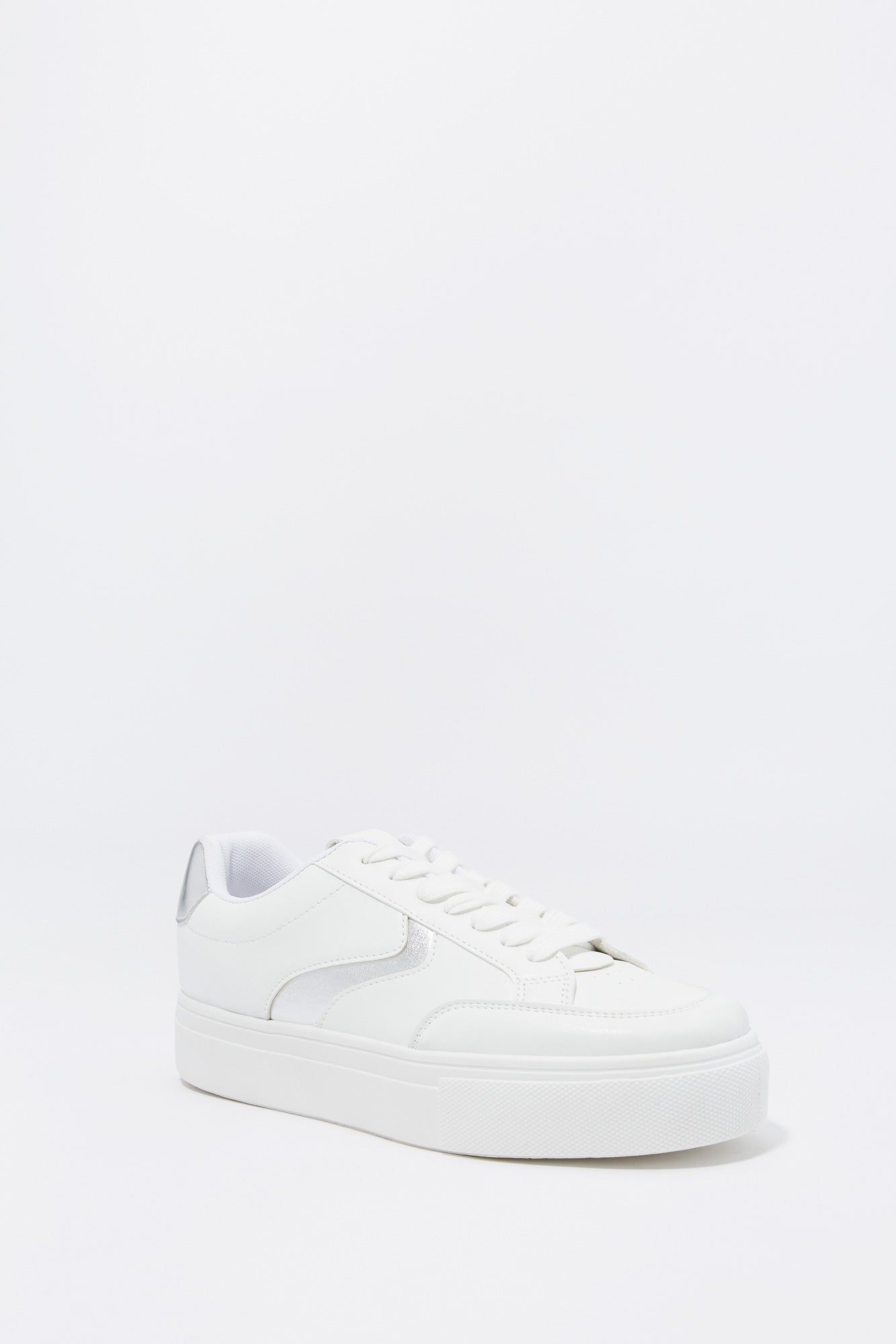 White Platform Lace Up Sneaker sold by Charlotte Russe product image thumbnail 4