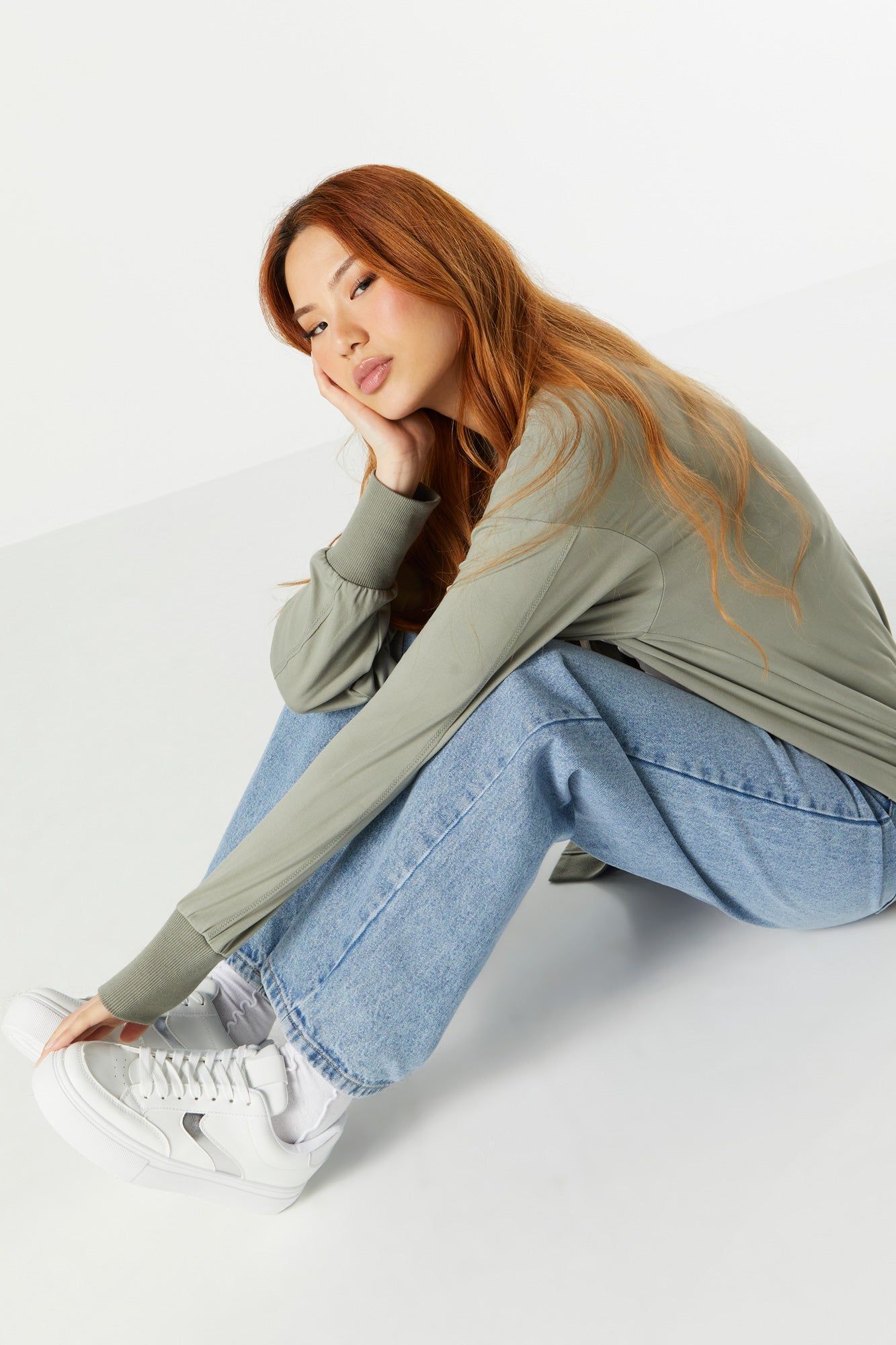 White Platform Lace Up Sneaker sold by Charlotte Russe product image thumbnail 2