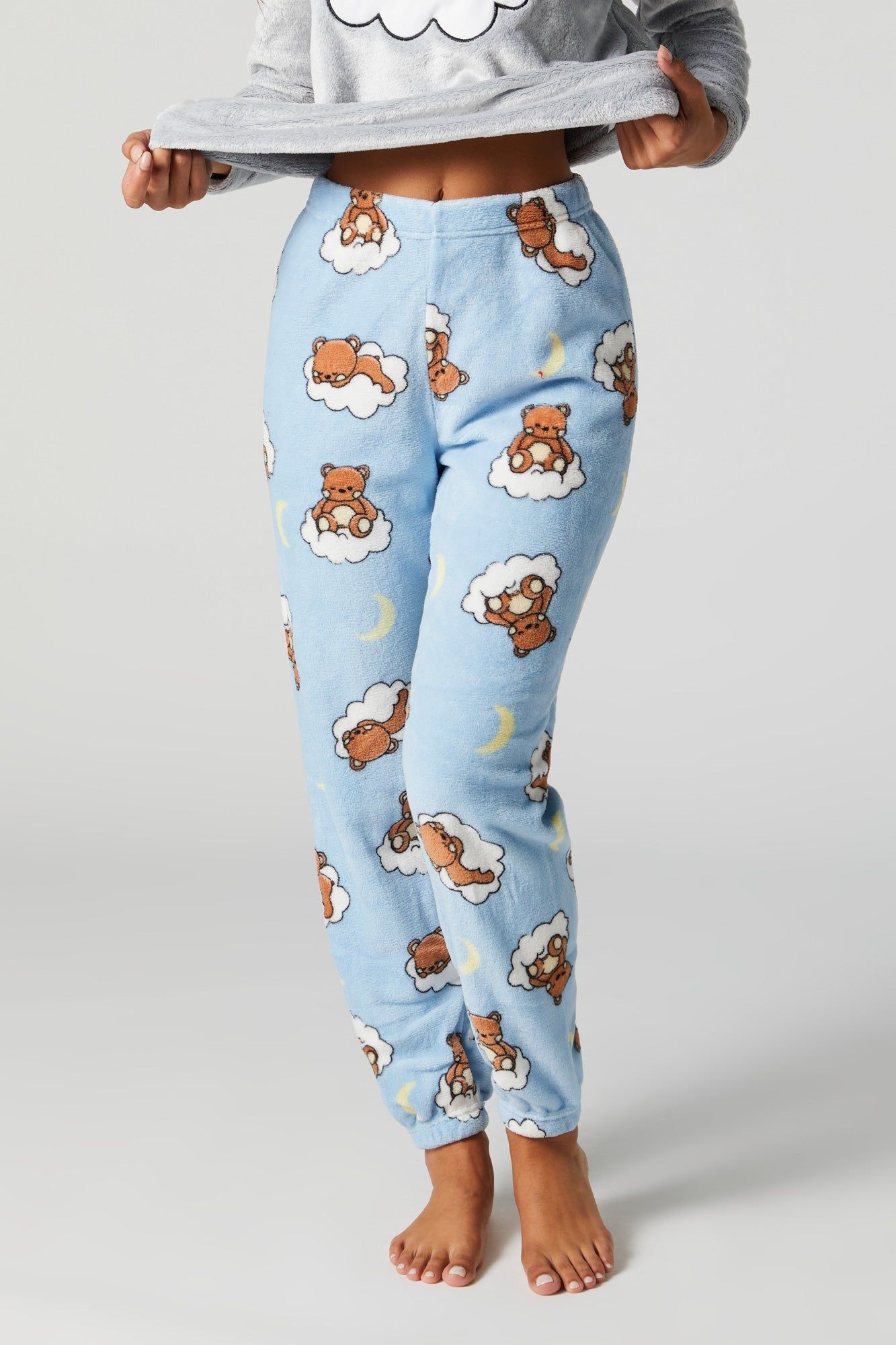 Beary Sleepy Plush 2 Piece Pajama Set sold by Charlotte Russe product image thumbnail 2