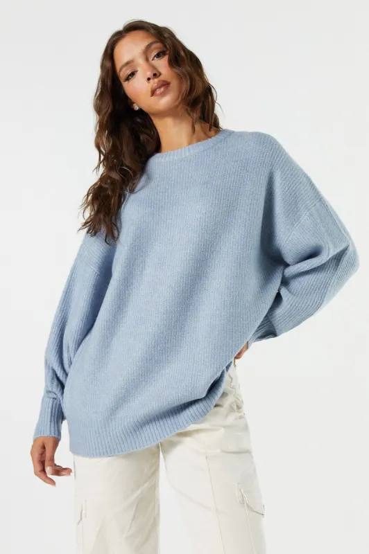 Solid Knit Crewneck Sweater sold by Charlotte Russe