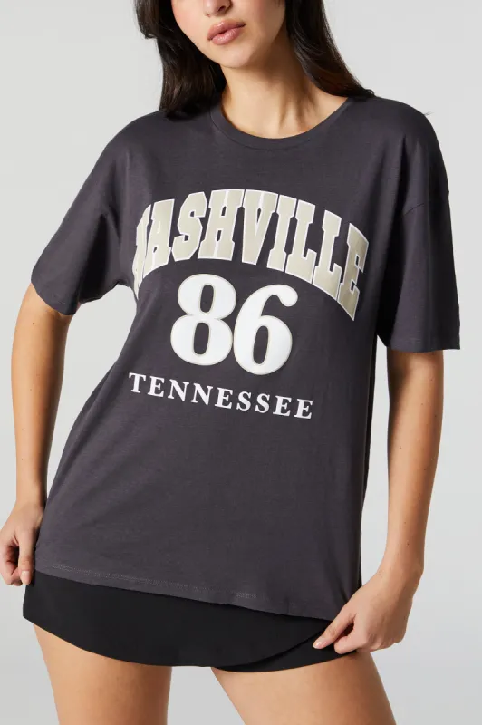Nashville Graphic Boyfriend T-Shirt sold by Charlotte Russe