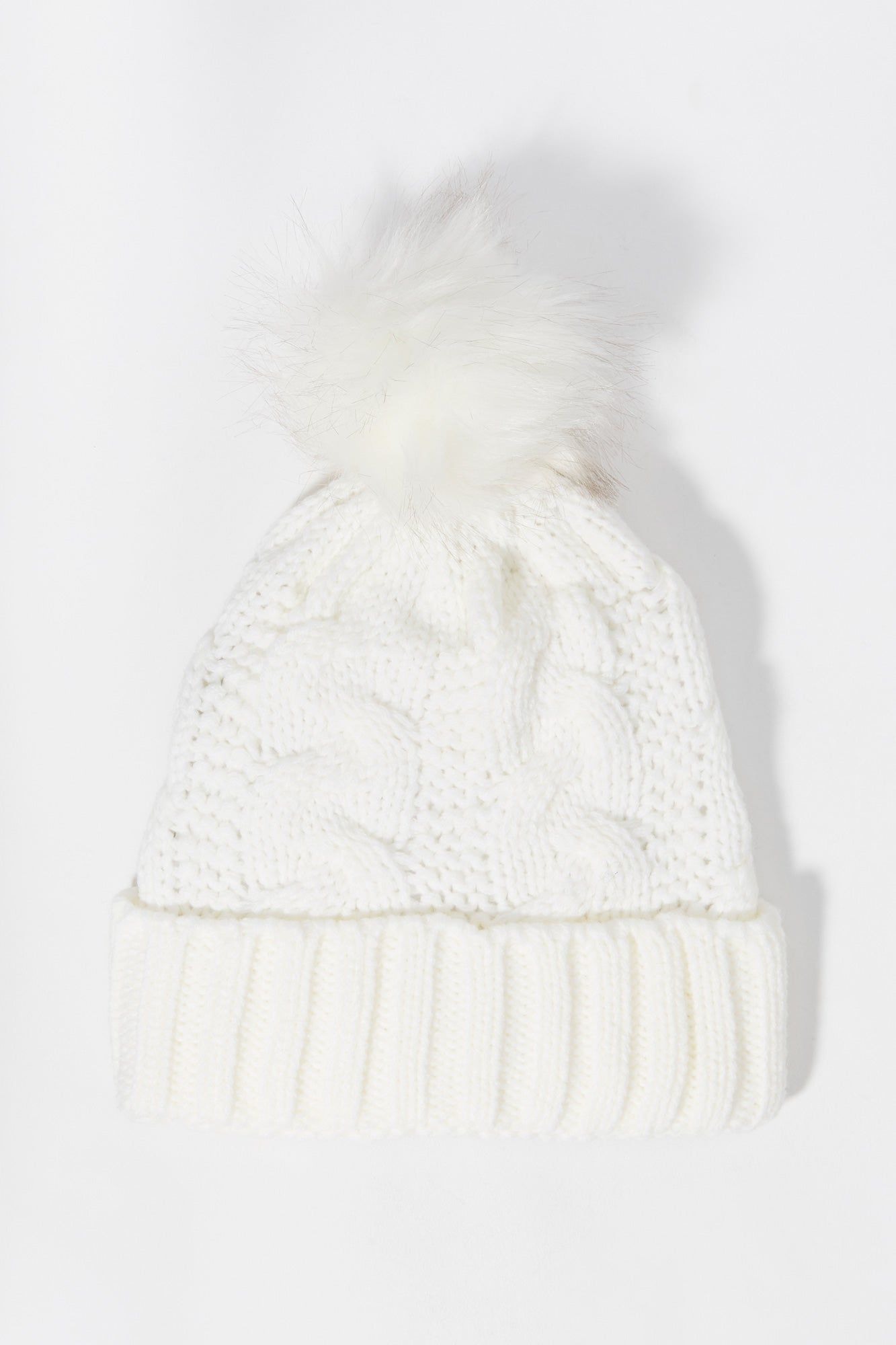 Cable Knit Hat with Pom Pom sold by Charlotte Russe product image thumbnail 3
