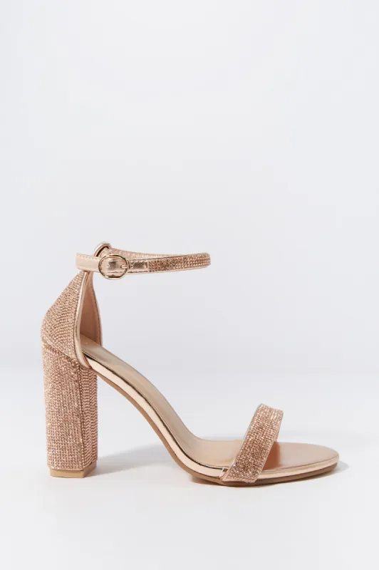 Rose Rhinestone High Heel sold by Charlotte Russe