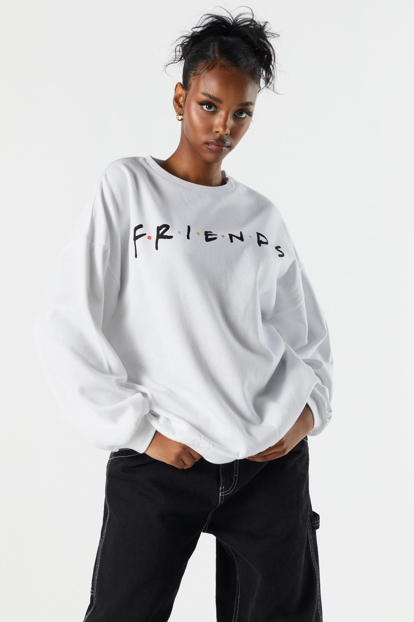 Friends Graphic Fleece Sweatshirt sold by Charlotte Russe