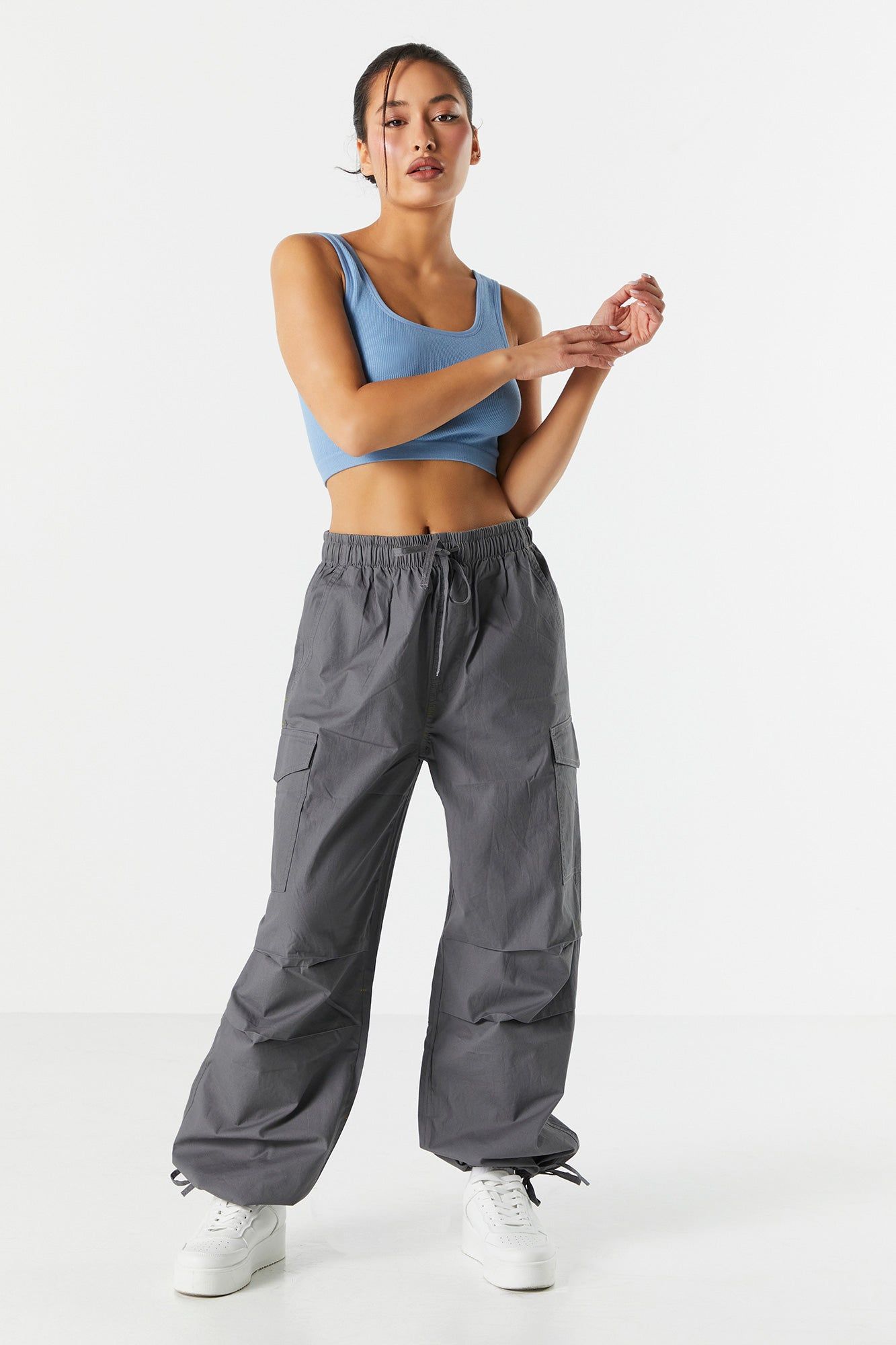 Seamless Cropped Square Neck Tank sold by Charlotte Russe product image thumbnail 3