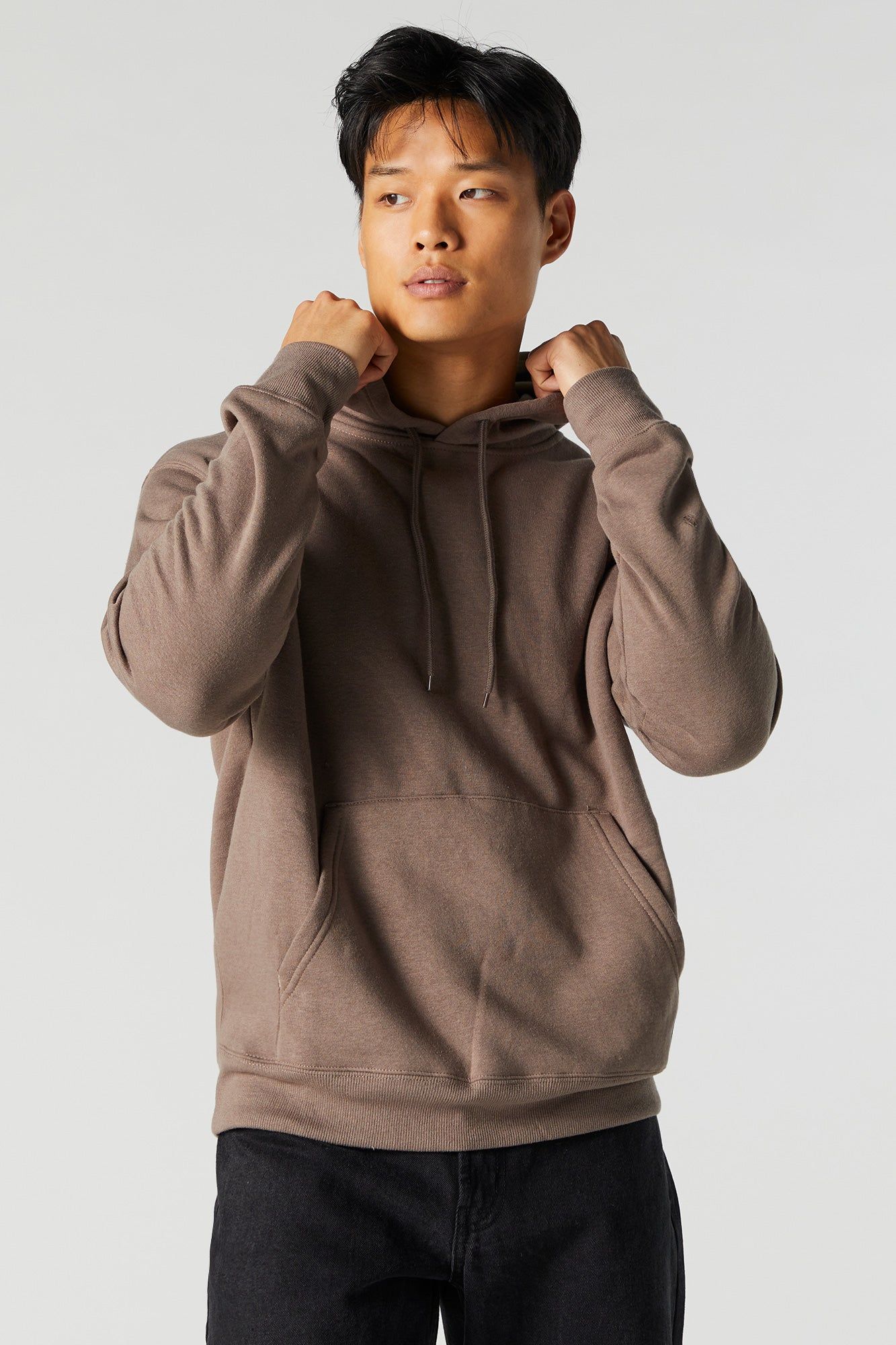 Solid Fleece Hoodie sold by Charlotte Russe product image thumbnail 2