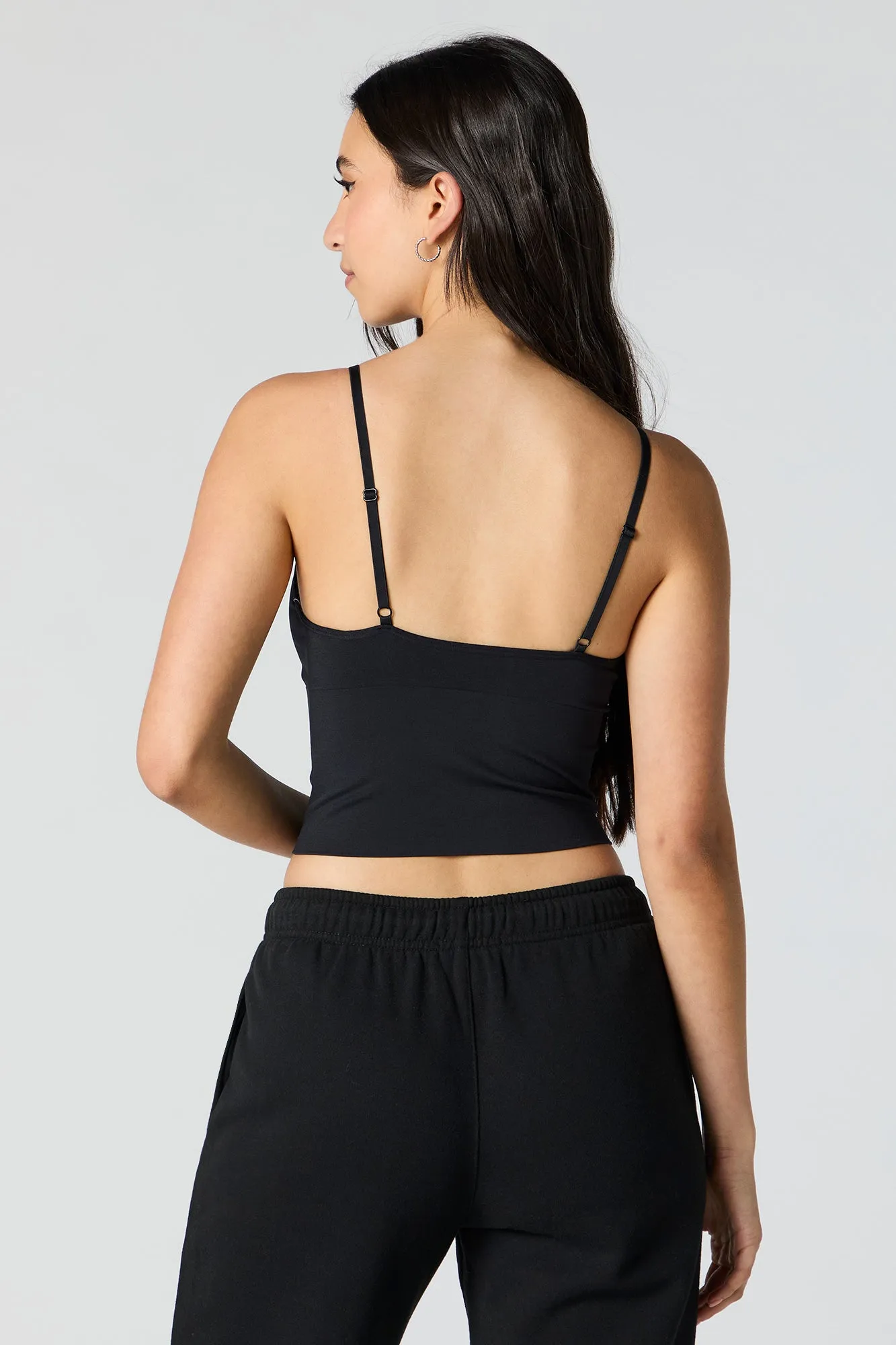 Seamless V-Neck Cami with Built-In Bra Cups sold by Charlotte Russe product image thumbnail 5