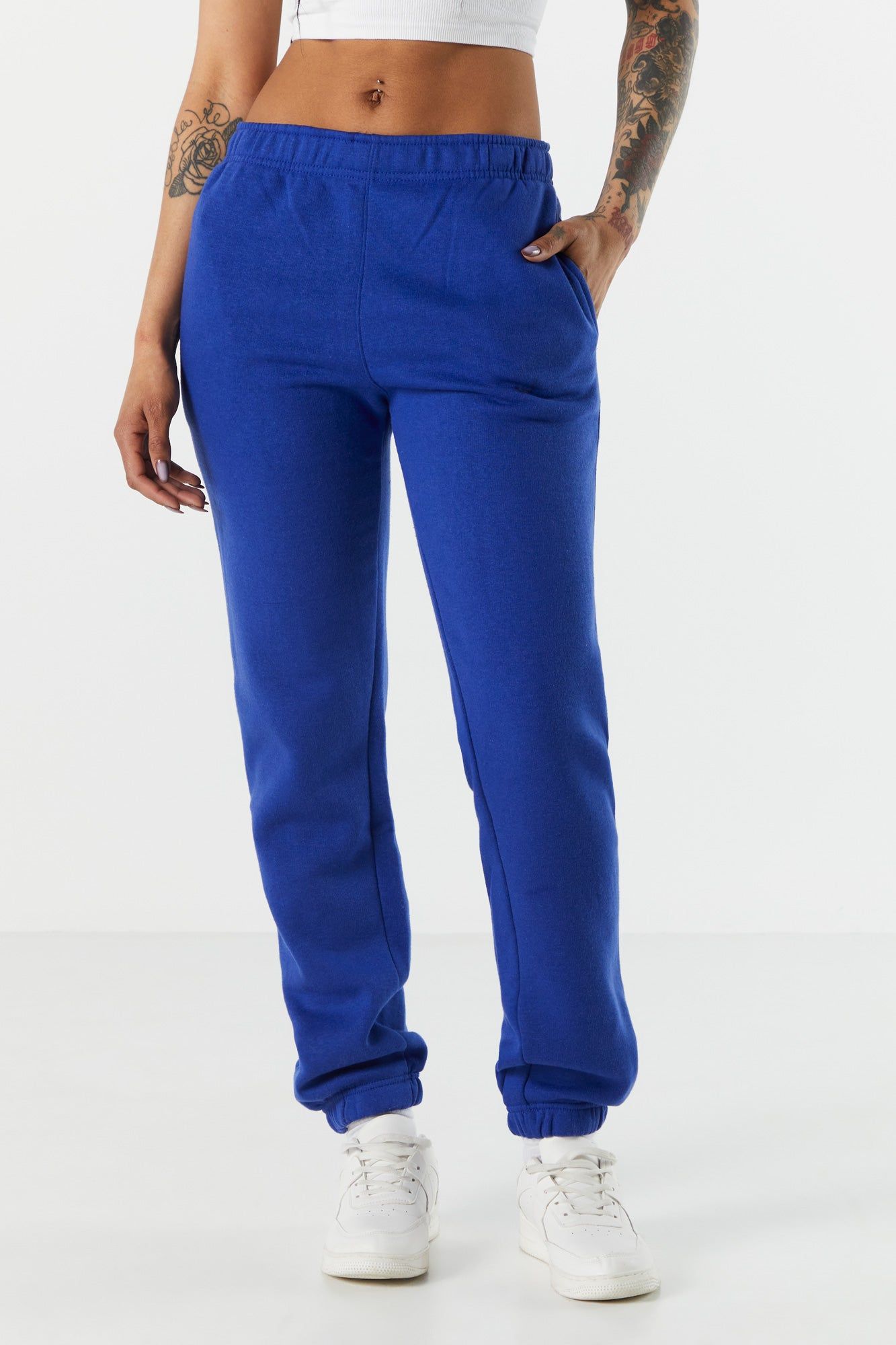 Coloured Fleece Jogger sold by Charlotte Russe product image thumbnail 2