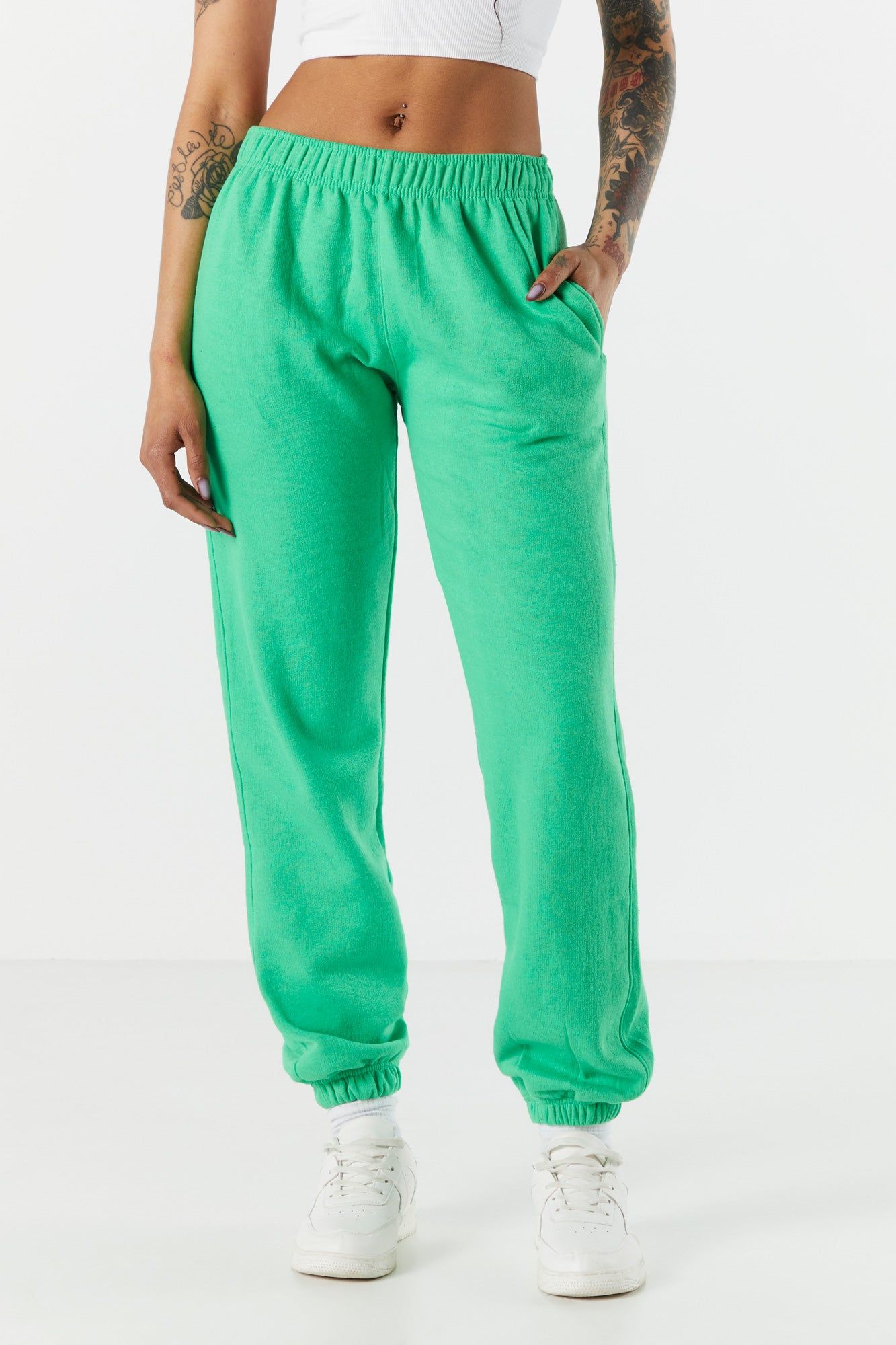Coloured Fleece Jogger sold by Charlotte Russe product image thumbnail 5
