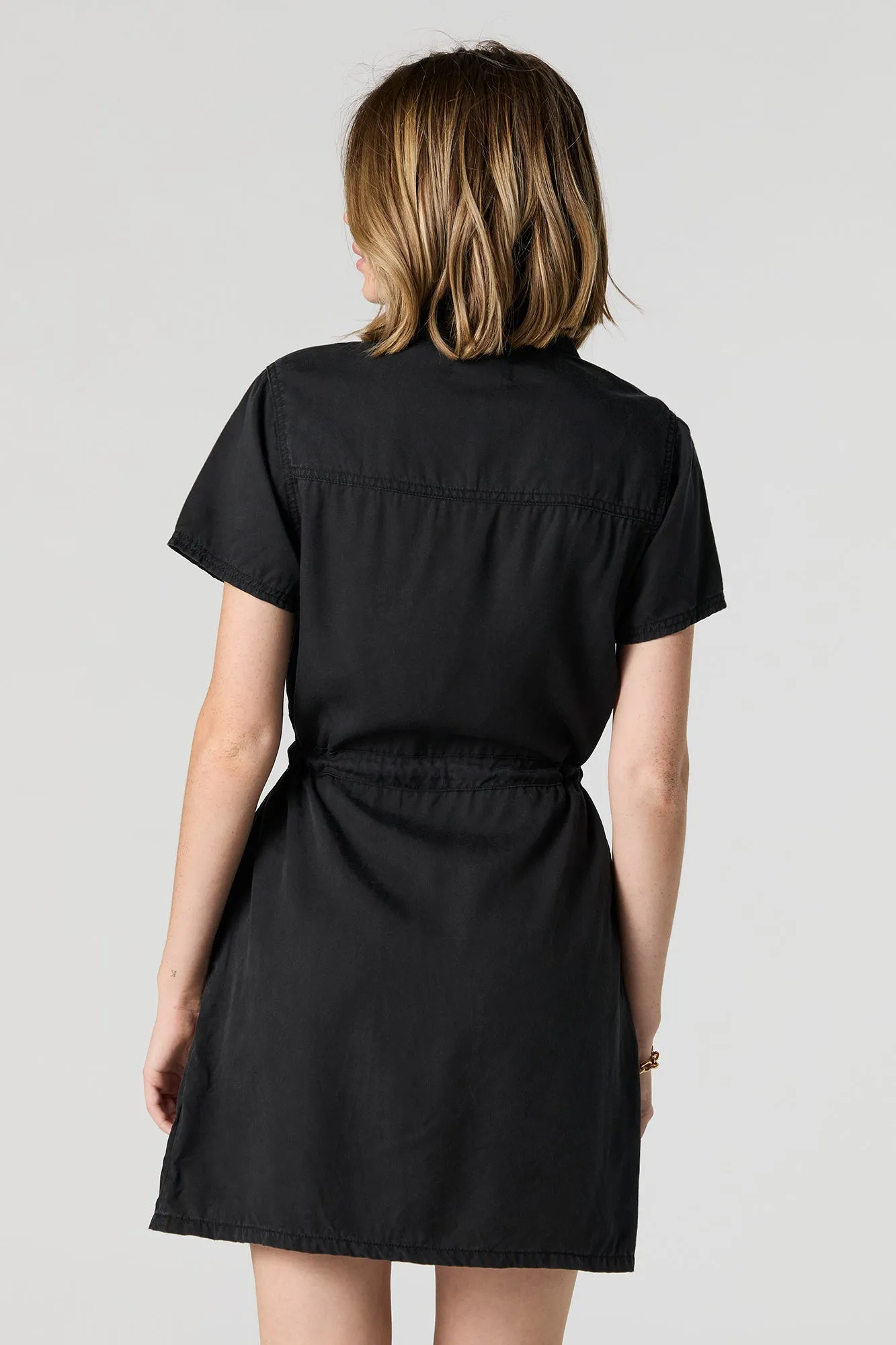 Button-Up Self Tie T-Shirt Dress sold by Charlotte Russe product image thumbnail 5