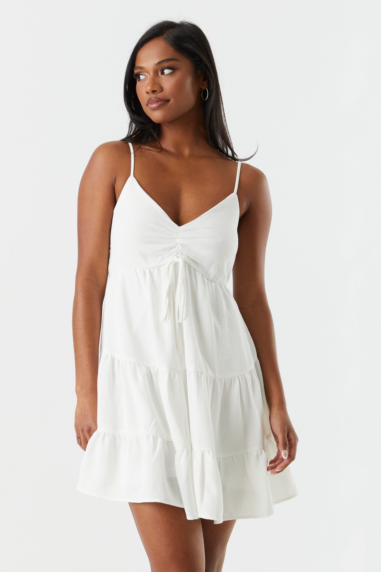 Tiered V-Neck Dress sold by Charlotte Russe product image thumbnail 7