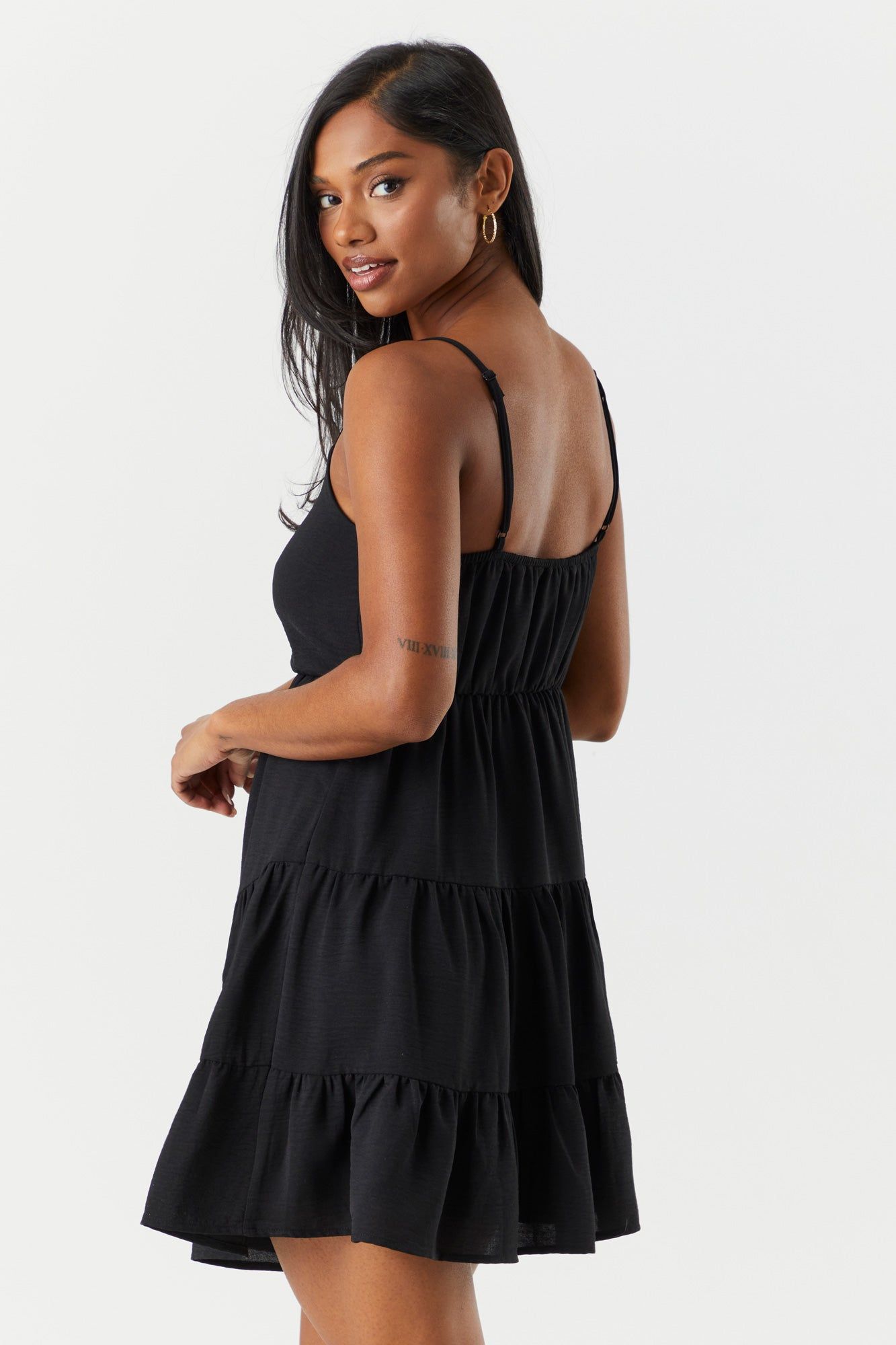 Tiered V-Neck Dress sold by Charlotte Russe product image thumbnail 5