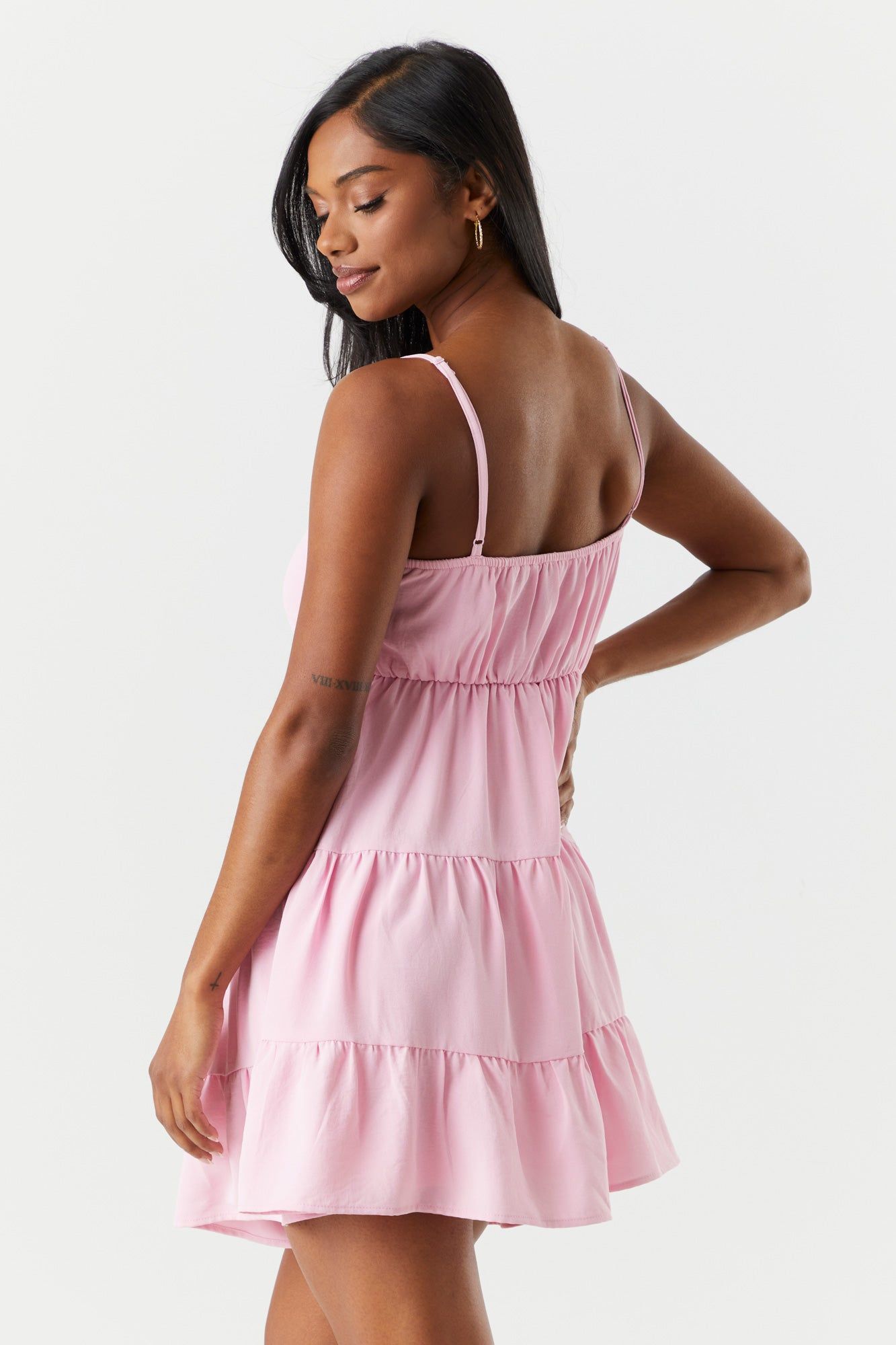Tiered V-Neck Dress sold by Charlotte Russe product image thumbnail 2