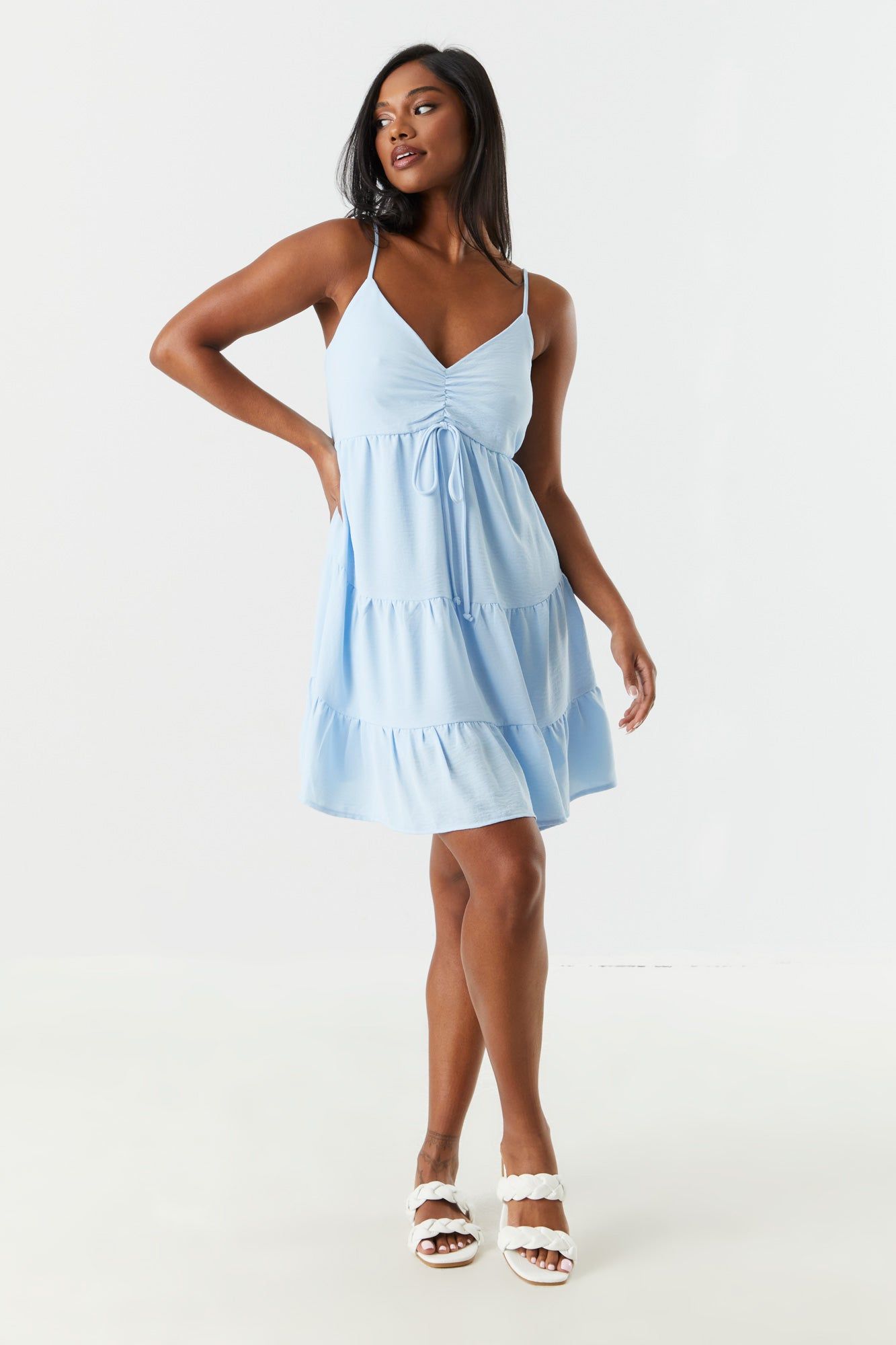 Tiered V-Neck Dress sold by Charlotte Russe product image thumbnail 12