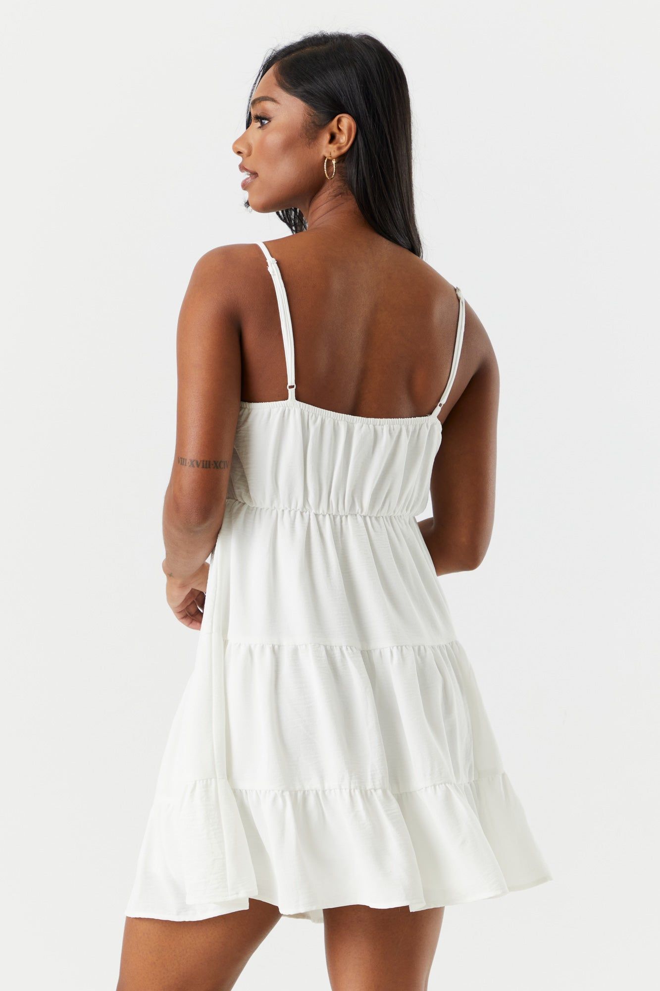 Tiered V-Neck Dress sold by Charlotte Russe product image thumbnail 8