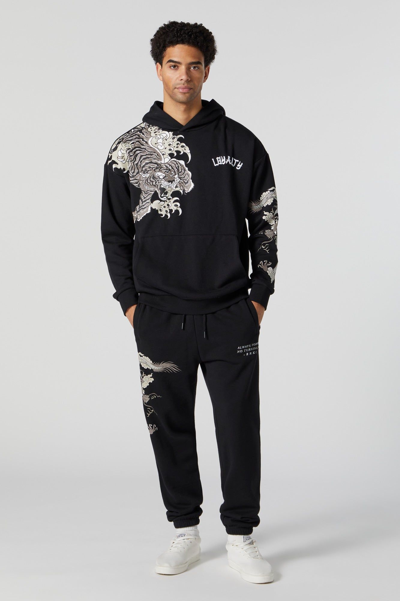 Dragon Graphic Fleece Hoodie sold by Charlotte Russe product image thumbnail 3