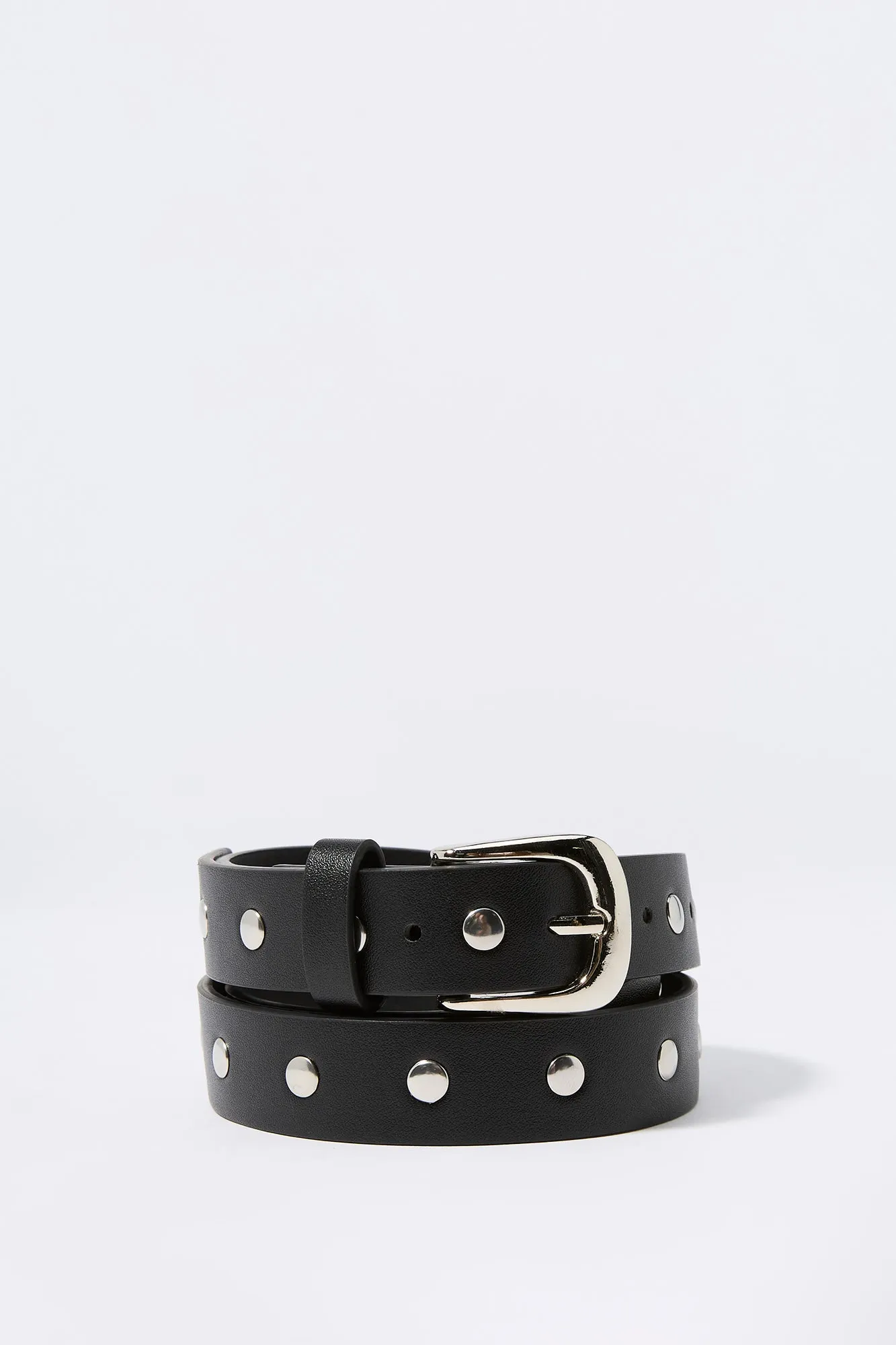 Studded Faux Leather Belt sold by Charlotte Russe