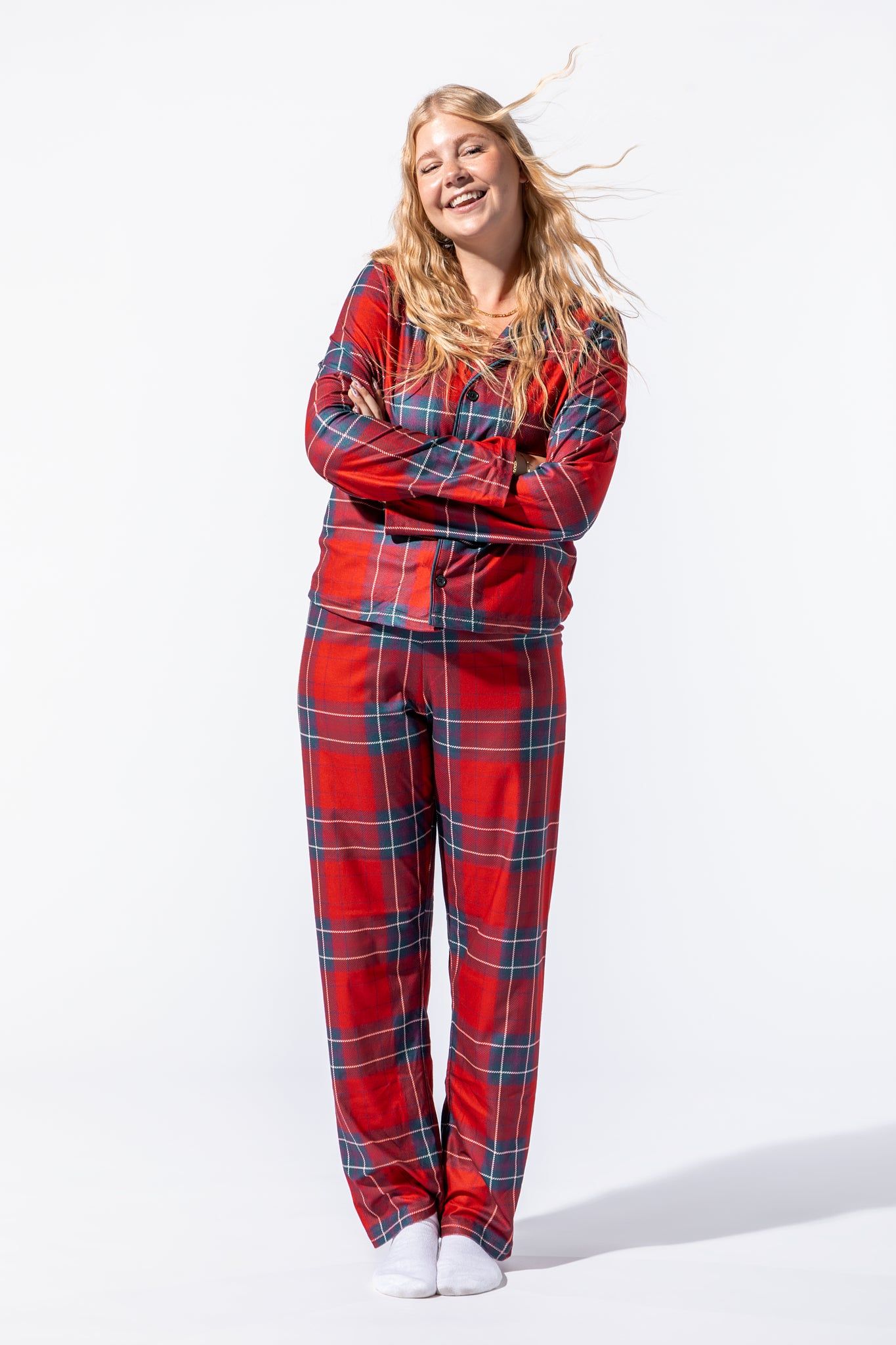 Matching the Family Holiday Plaid Flannel 2 Piece Pajama Set sold by Charlotte Russe